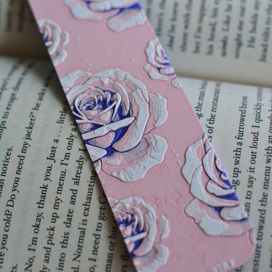 Lesezeichen Lila Rosen