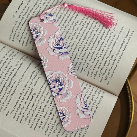 Lesezeichen Lila Rosen